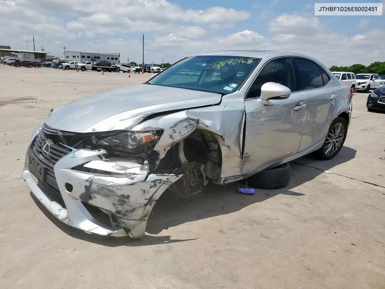 2014 Lexus Is 250 VIN: JTHBF1D26E5002451 Lot: 54675165