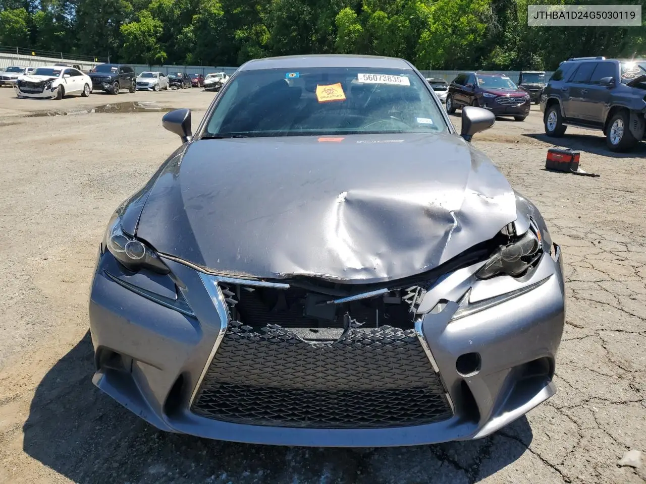 2016 Lexus Is 200T VIN: JTHBA1D24G5030119 Lot: 56073835
