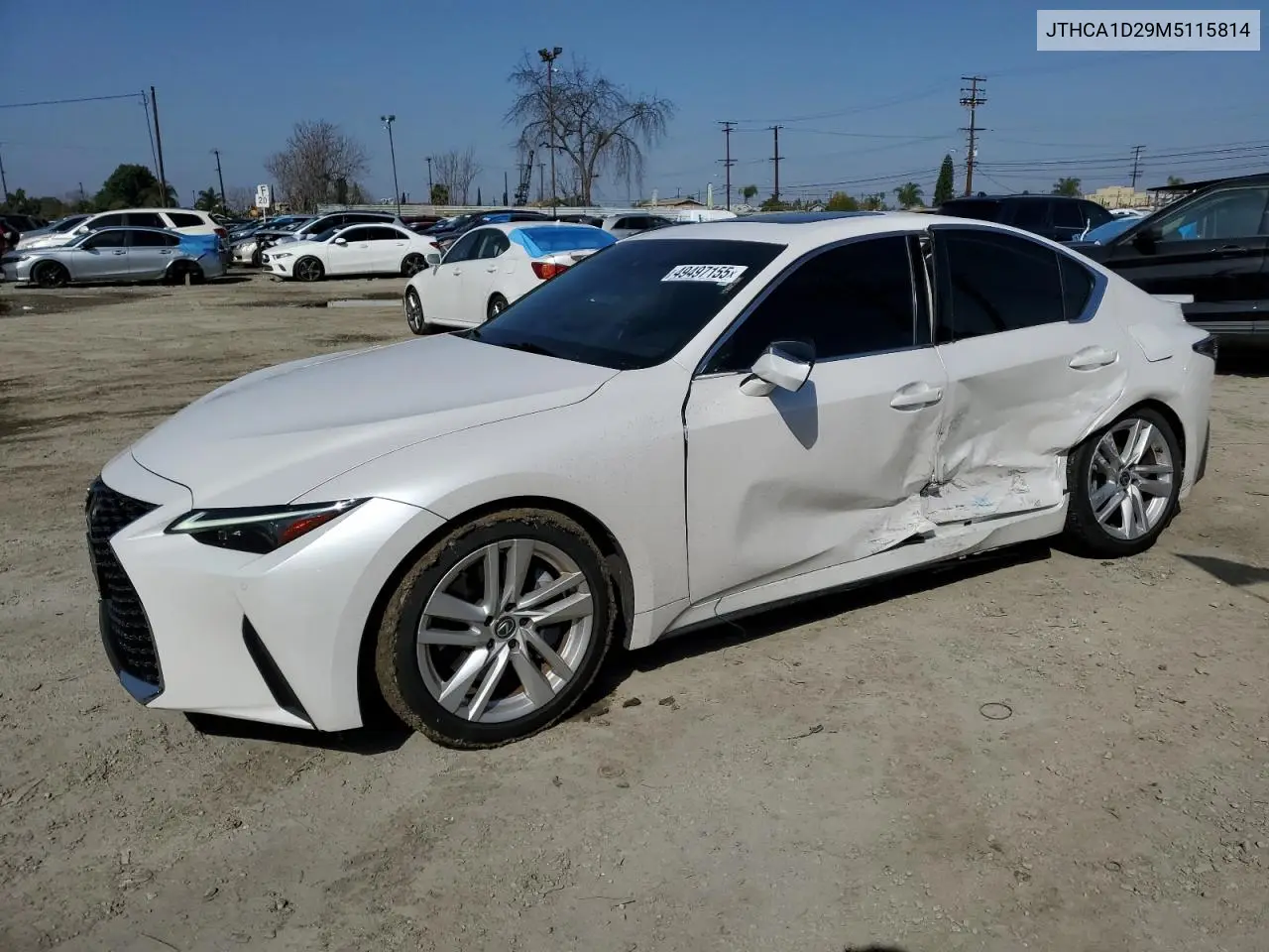 2021 Lexus Is 300 VIN: JTHCA1D29M5115814 Lot: 49497155