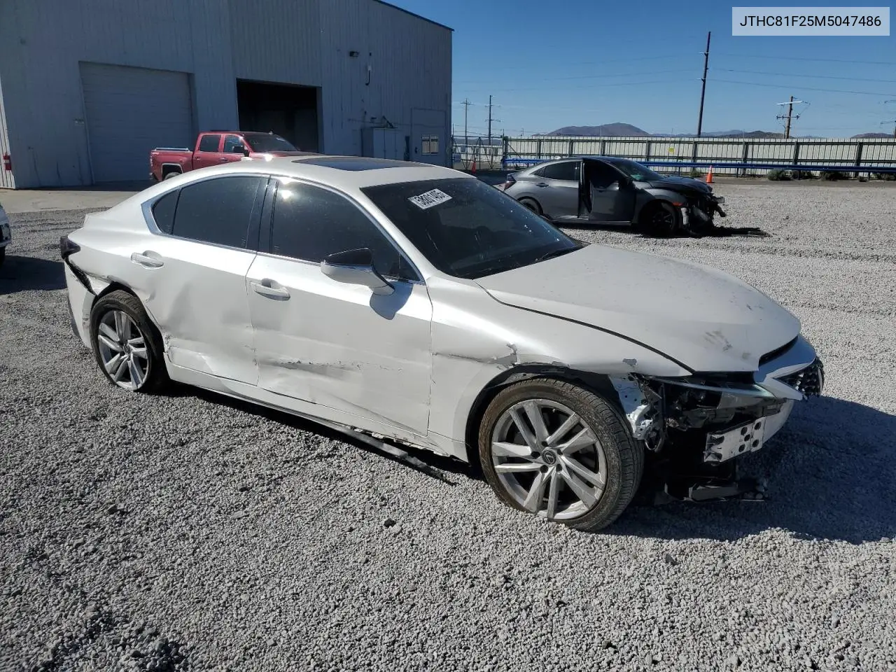 2021 Lexus Is 300 VIN: JTHC81F25M5047486 Lot: 58201405