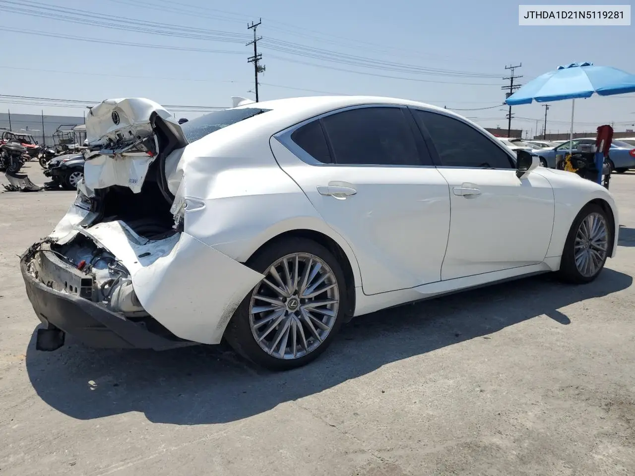 2022 Lexus Is 300 VIN: JTHDA1D21N5119281 Lot: 62851685