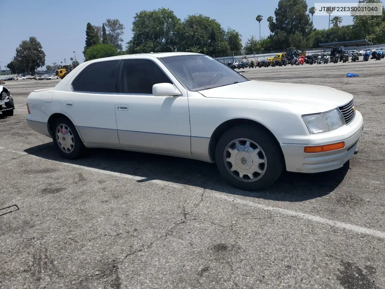 1995 Lexus Ls 400 VIN: JT8UF22E3S0031040 Lot: 62136235