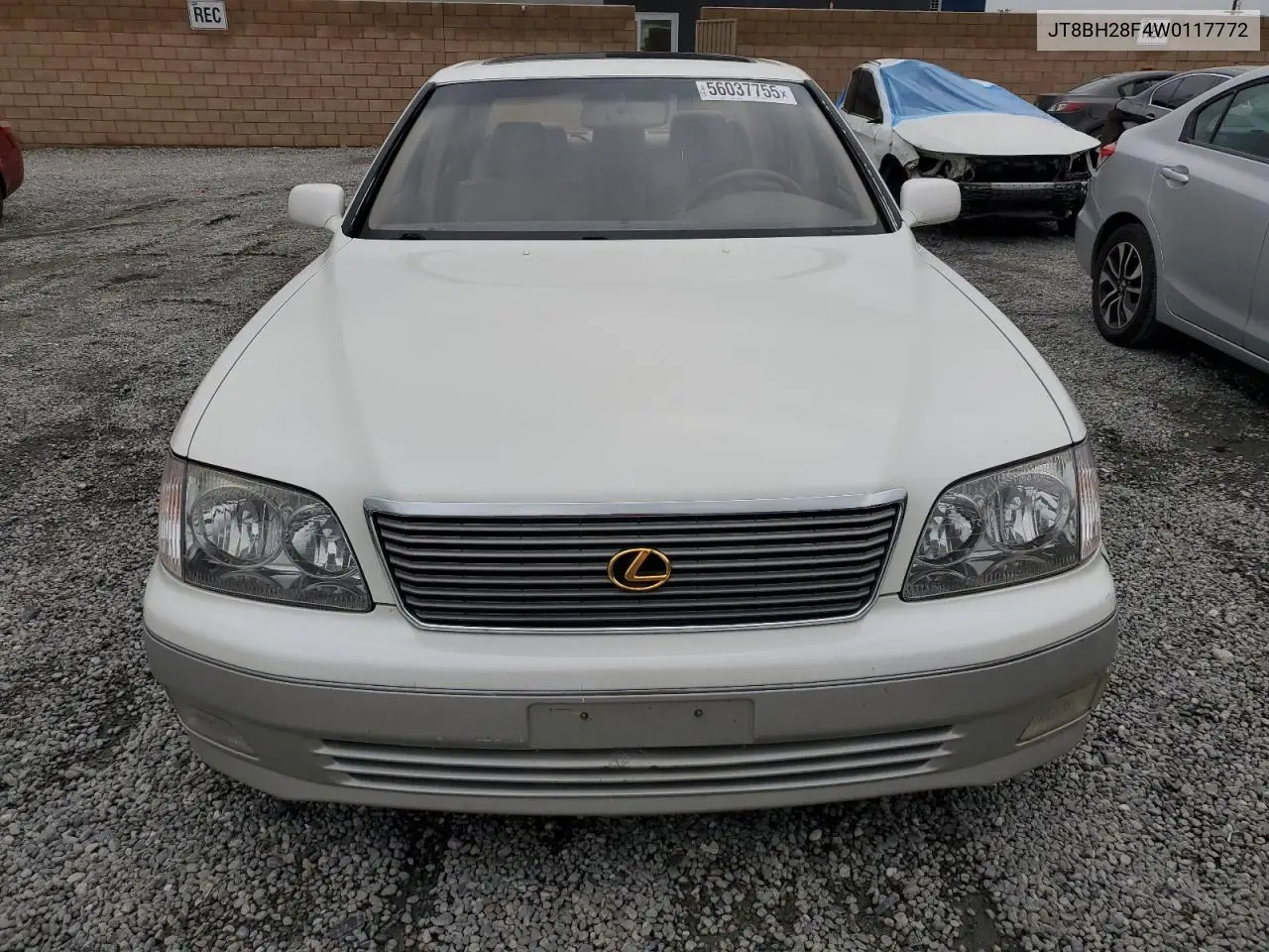 1998 Lexus Ls 400 VIN: JT8BH28F4W0117772 Lot: 56037755