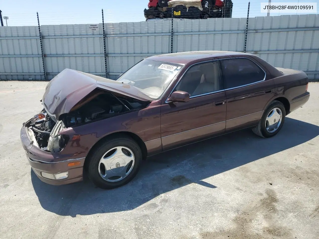 1998 Lexus Ls 400 VIN: JT8BH28F4W0109591 Lot: 62419685