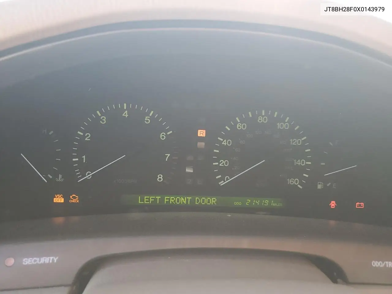 1999 Lexus Ls 400 VIN: JT8BH28F0X0143979 Lot: 61467835