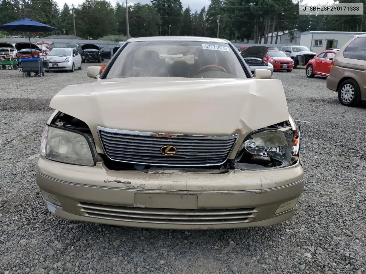 2000 Lexus Ls 400 VIN: JT8BH28F2Y0171333 Lot: 62771675