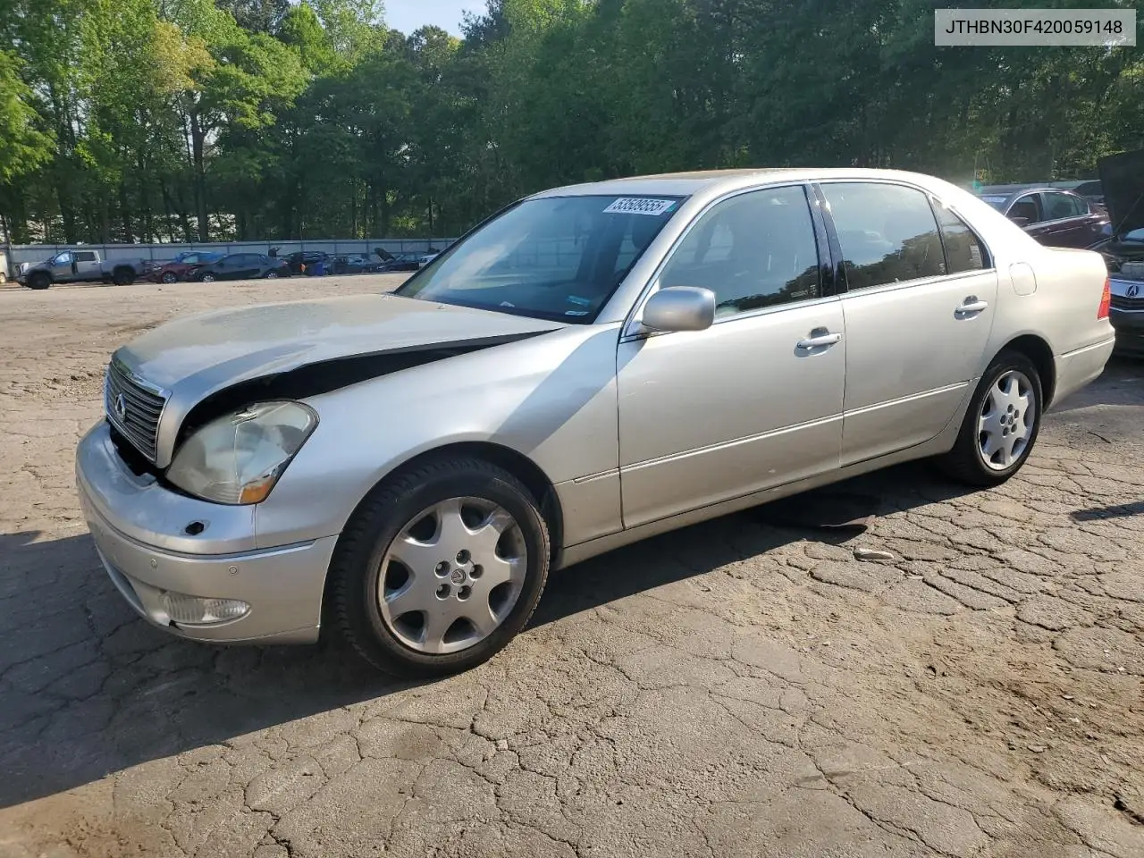2002 Lexus Ls 430 VIN: JTHBN30F420059148 Lot: 53509555