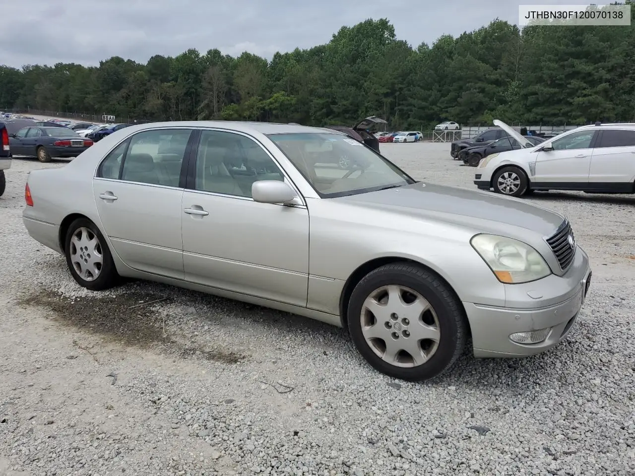 2002 Lexus Ls 430 VIN: JTHBN30F120070138 Lot: 60411675