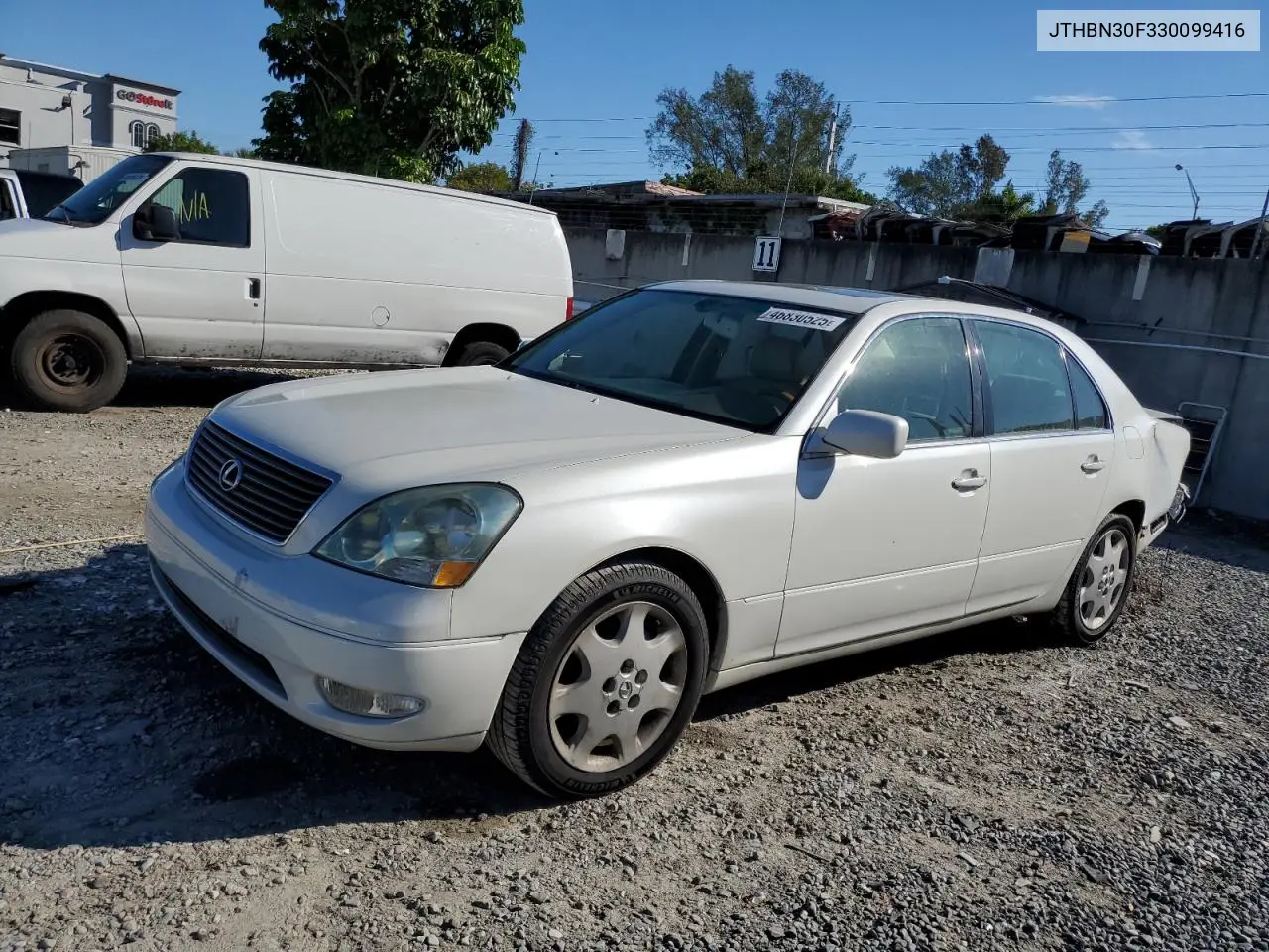 2003 Lexus Ls 430 VIN: JTHBN30F330099416 Lot: 46830525