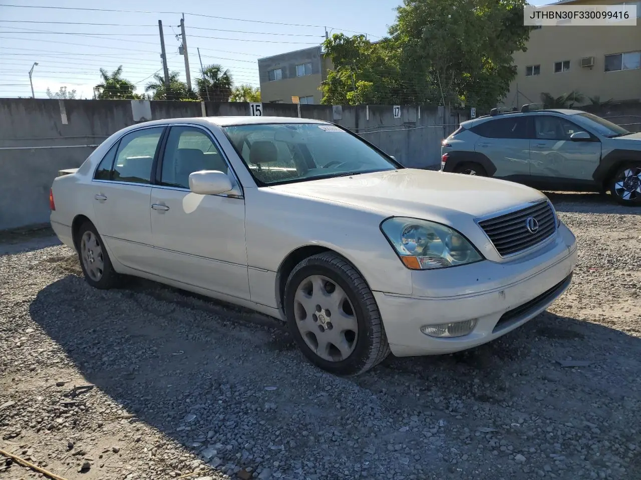 2003 Lexus Ls 430 VIN: JTHBN30F330099416 Lot: 46830525