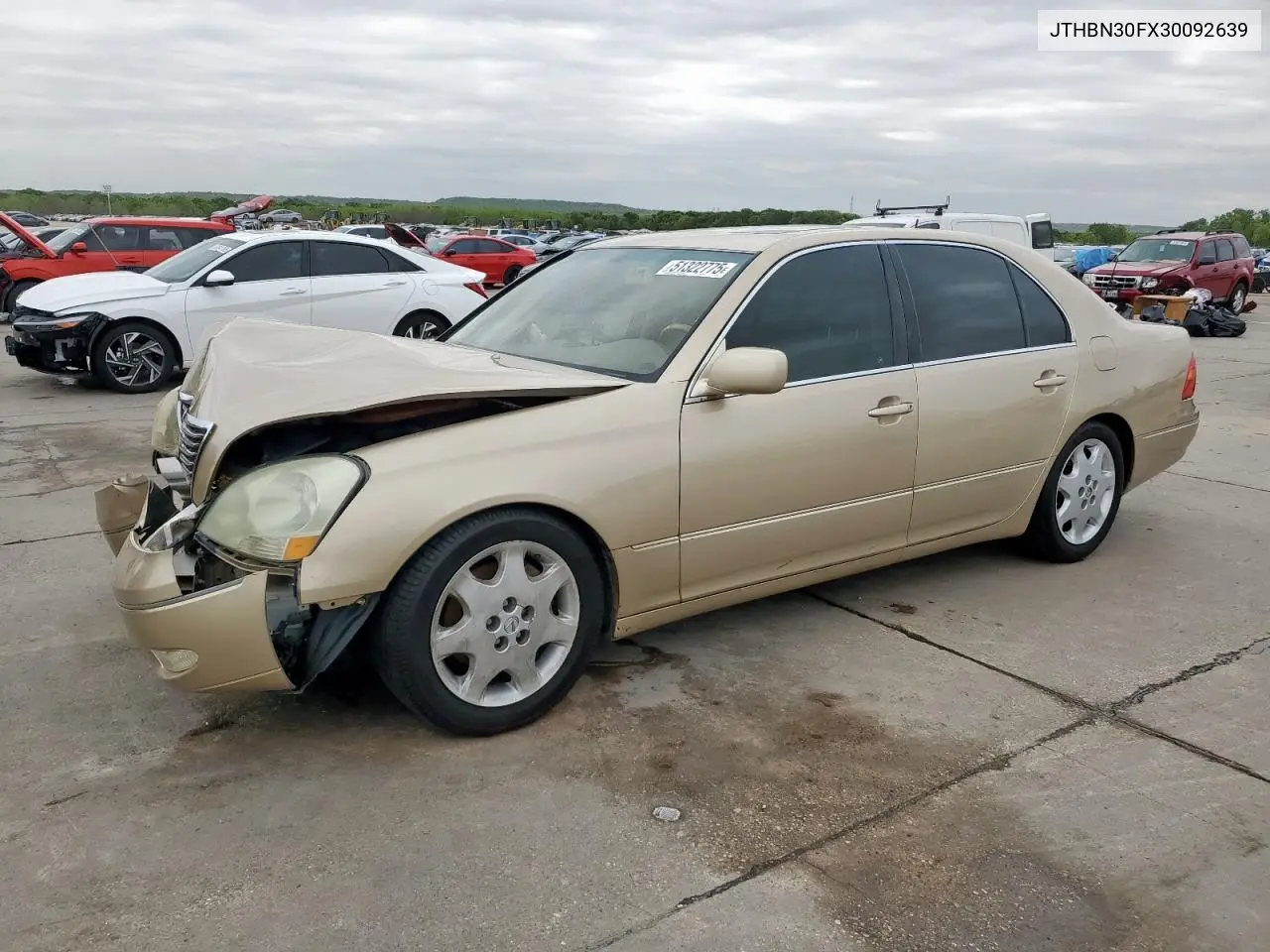 2003 Lexus Ls 430 VIN: JTHBN30FX30092639 Lot: 51322775