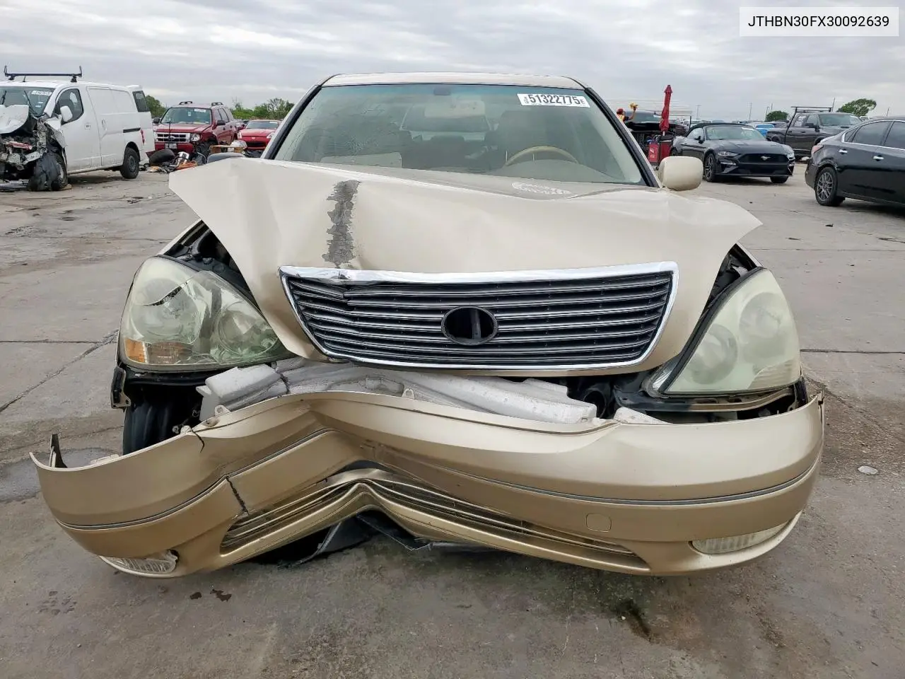 2003 Lexus Ls 430 VIN: JTHBN30FX30092639 Lot: 51322775