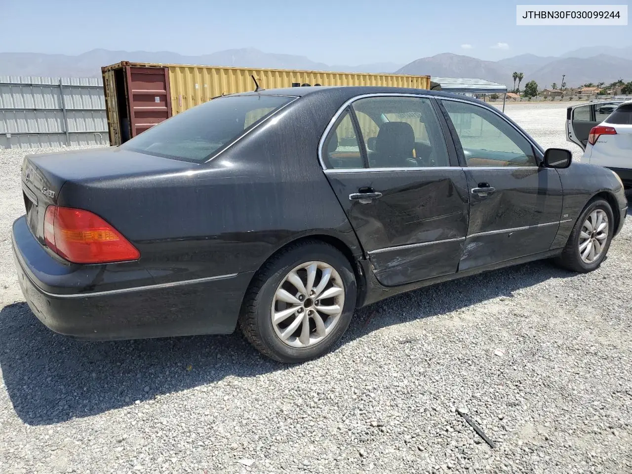 2003 Lexus Ls 430 VIN: JTHBN30F030099244 Lot: 62144715