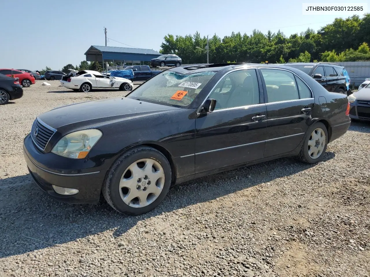 2003 Lexus Ls 430 VIN: JTHBN30F030122585 Lot: 62170695