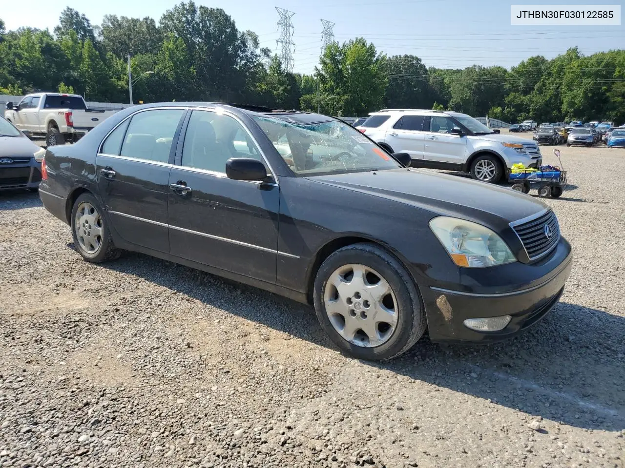 2003 Lexus Ls 430 VIN: JTHBN30F030122585 Lot: 62170695