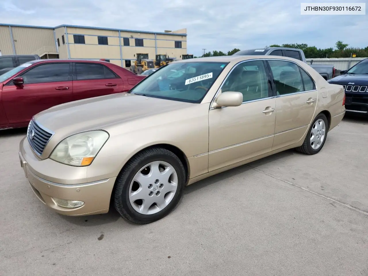 2003 Lexus Ls 430 VIN: JTHBN30F930116672 Lot: 63511895