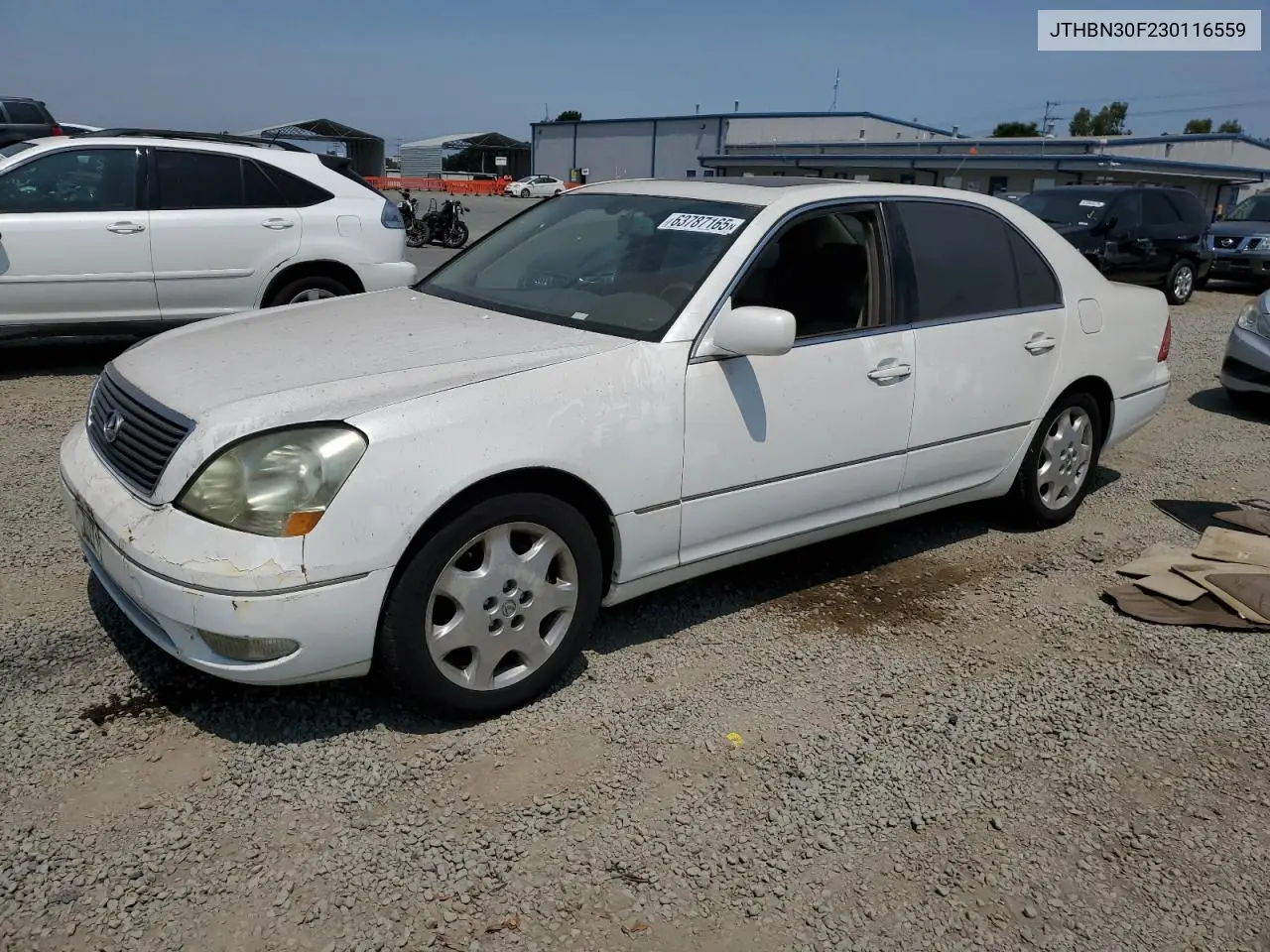 2003 Lexus Ls 430 VIN: JTHBN30F230116559 Lot: 63787165