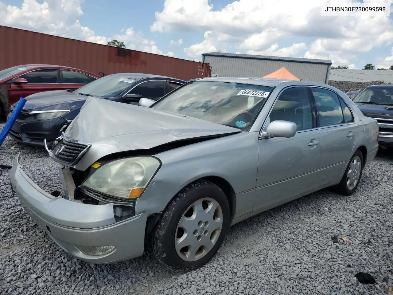 2003 Lexus Ls 430 VIN: JTHBN30F230099598 Lot: 66072225