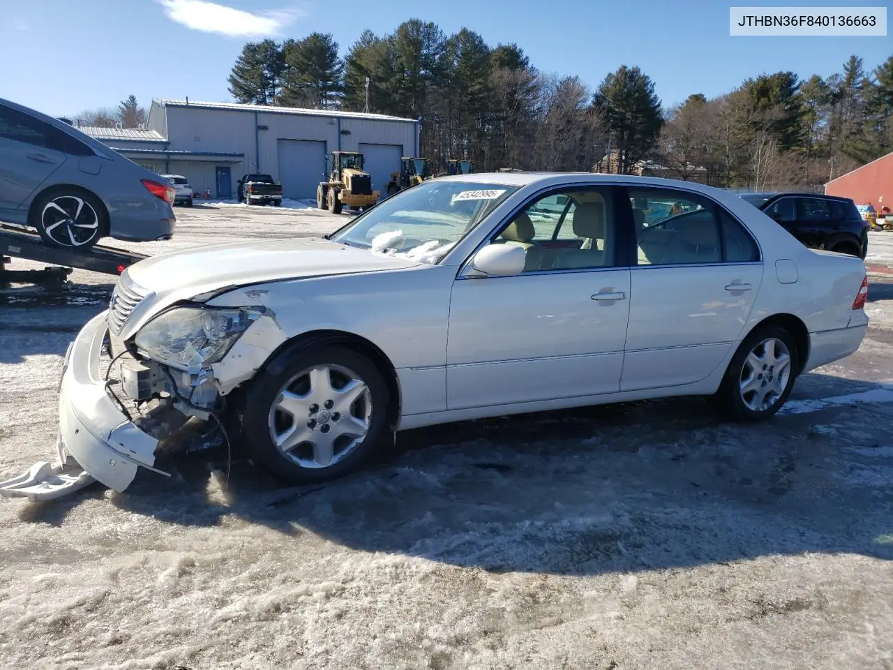 2004 Lexus Ls 430 VIN: JTHBN36F840136663 Lot: 45342995