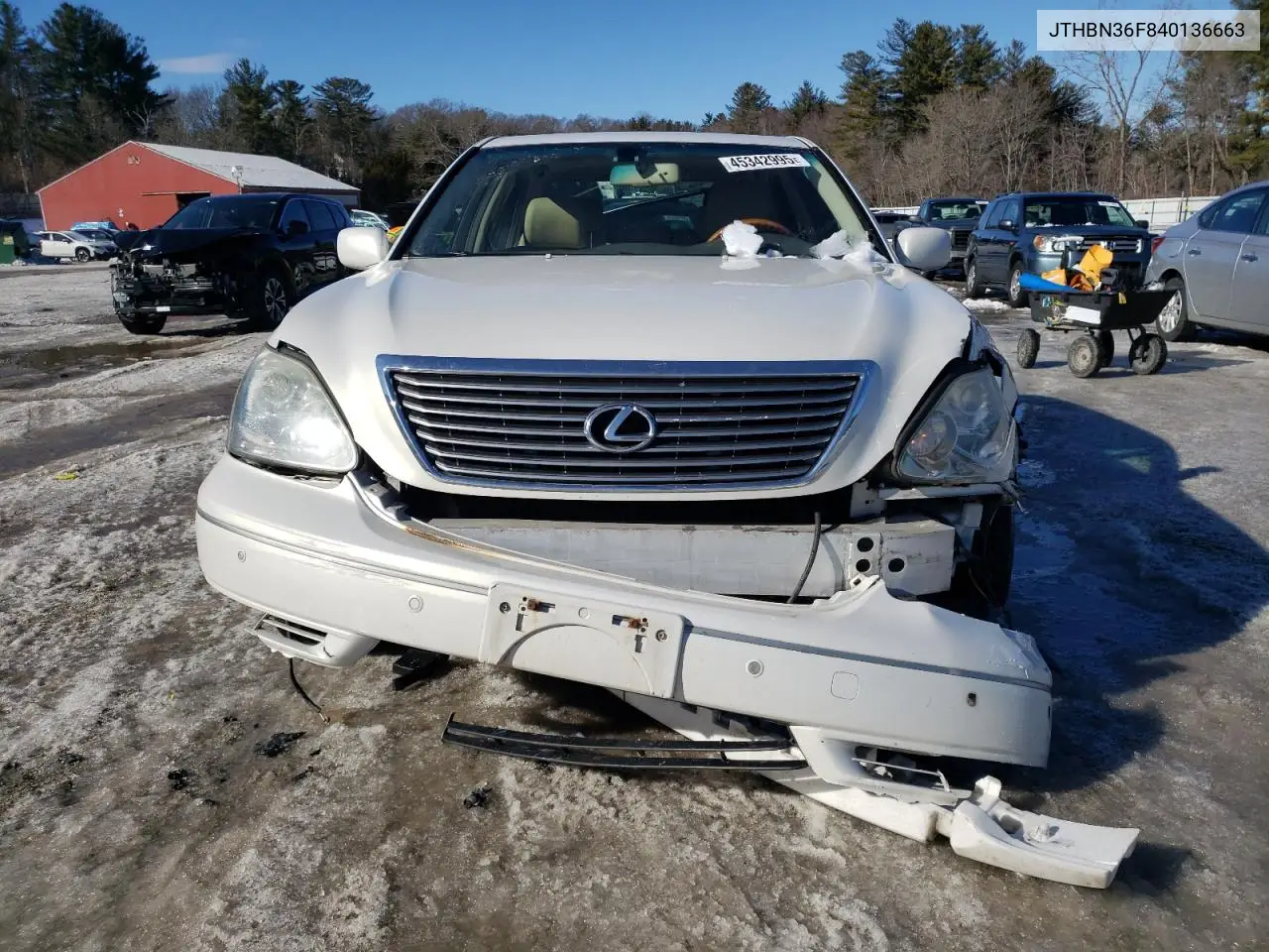 2004 Lexus Ls 430 VIN: JTHBN36F840136663 Lot: 45342995