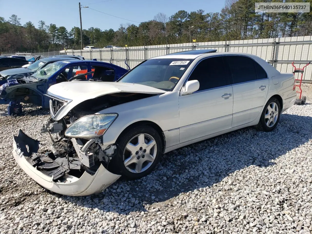 2004 Lexus Ls 430 VIN: JTHBN36F640135737 Lot: 48517845