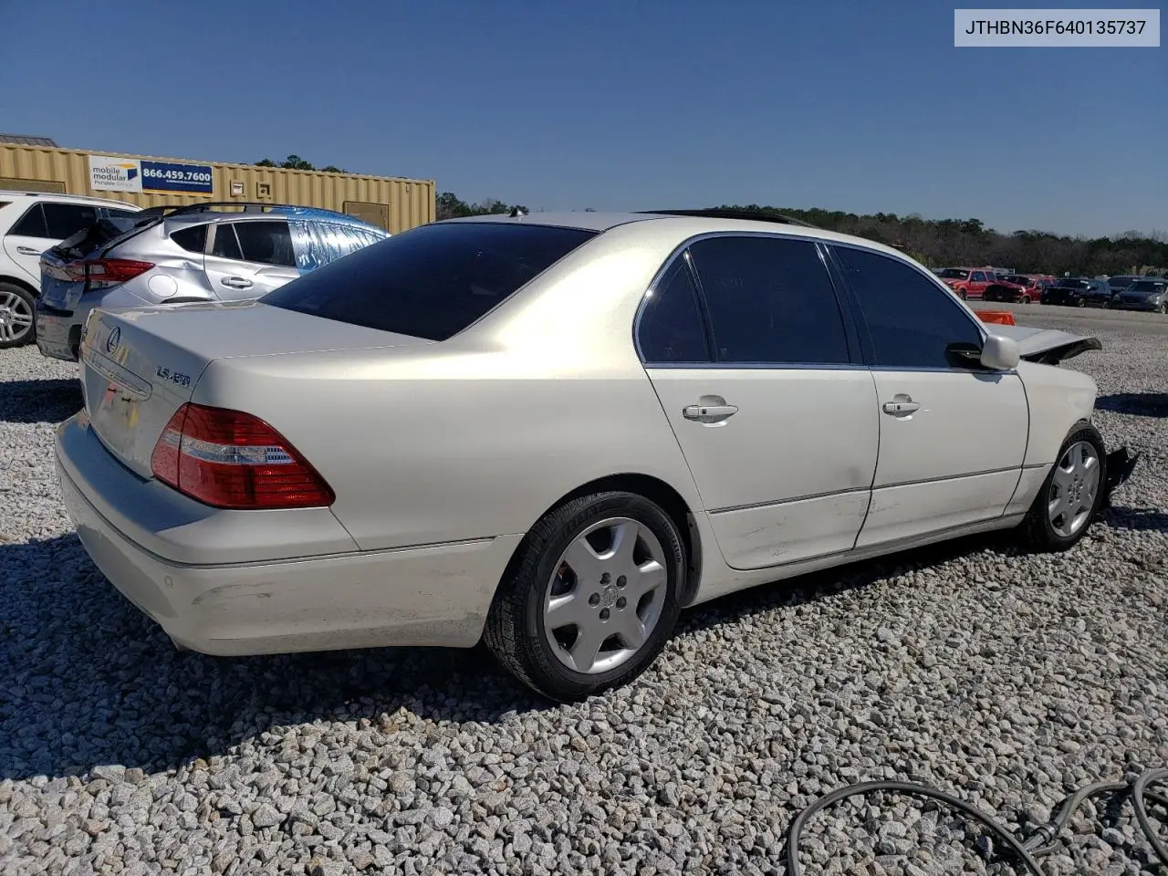 2004 Lexus Ls 430 VIN: JTHBN36F640135737 Lot: 48517845