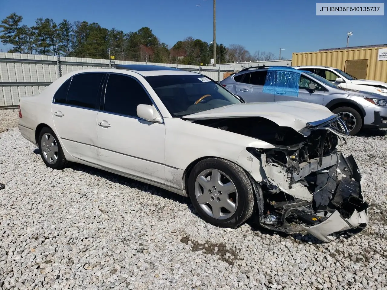 2004 Lexus Ls 430 VIN: JTHBN36F640135737 Lot: 48517845