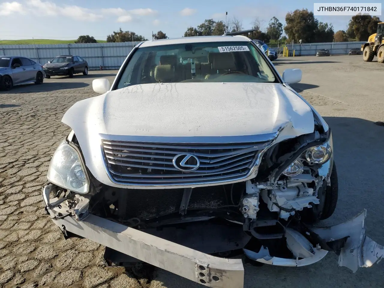 2004 Lexus Ls 430 VIN: JTHBN36F740171842 Lot: 51562505