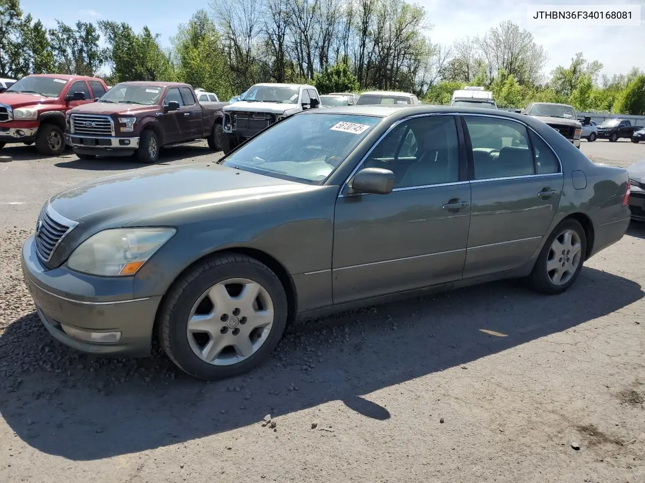2004 Lexus Ls 430 VIN: JTHBN36F340168081 Lot: 56130145