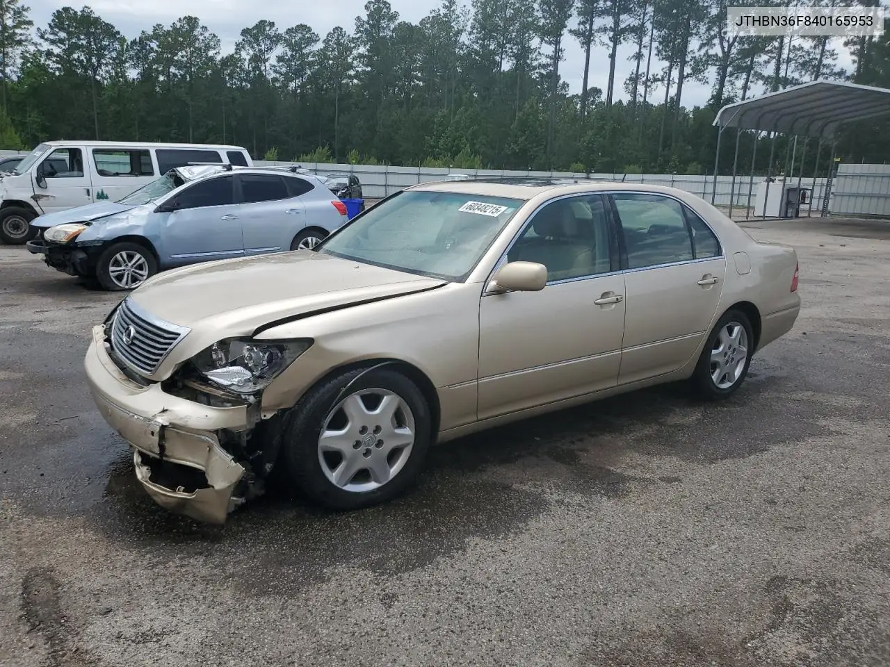 2004 Lexus Ls 430 VIN: JTHBN36F840165953 Lot: 60348215