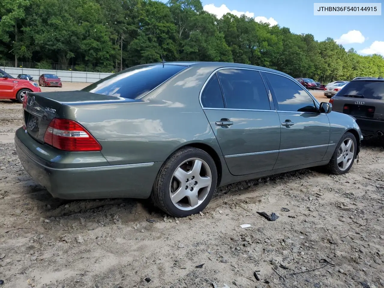 2004 Lexus Ls 430 VIN: JTHBN36F540144915 Lot: 60801345