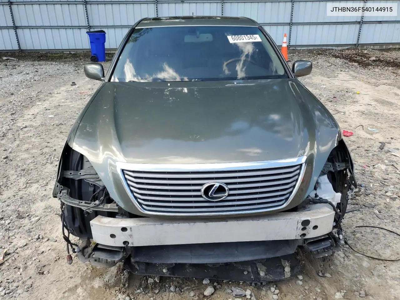 2004 Lexus Ls 430 VIN: JTHBN36F540144915 Lot: 60801345