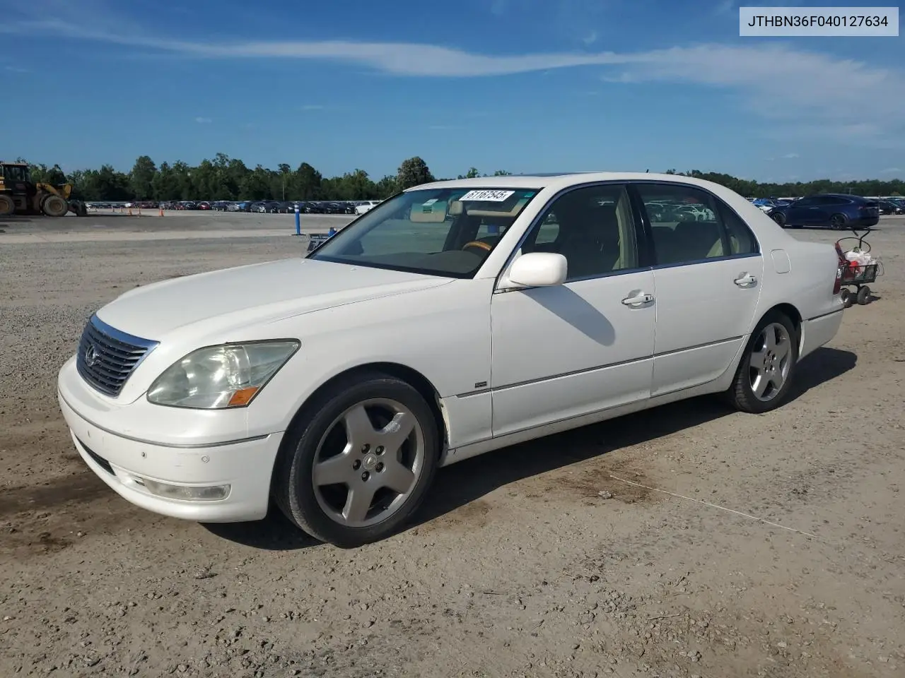 2004 Lexus Ls 430 VIN: JTHBN36F040127634 Lot: 61167545