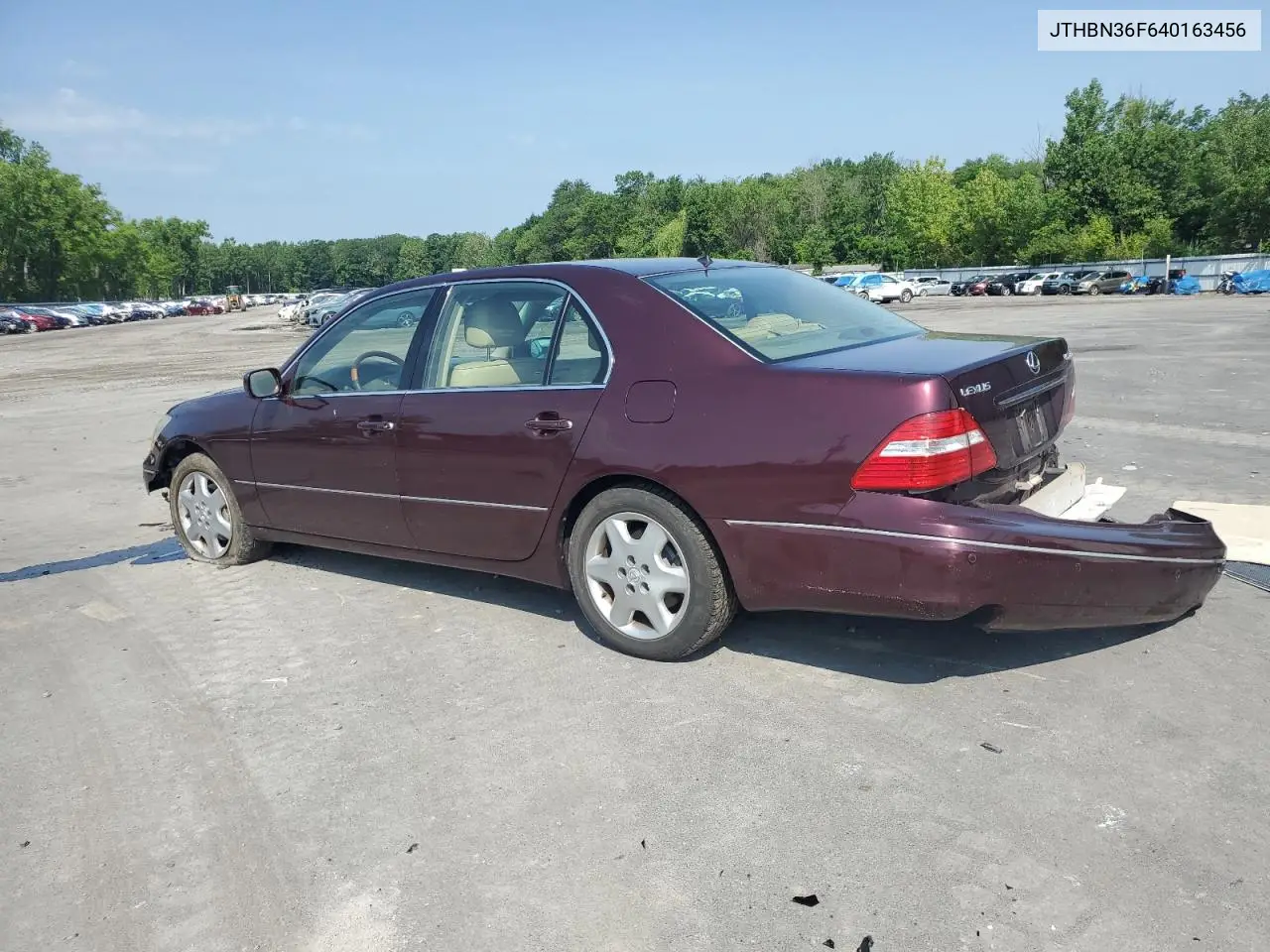 2004 Lexus Ls 430 VIN: JTHBN36F640163456 Lot: 62081245