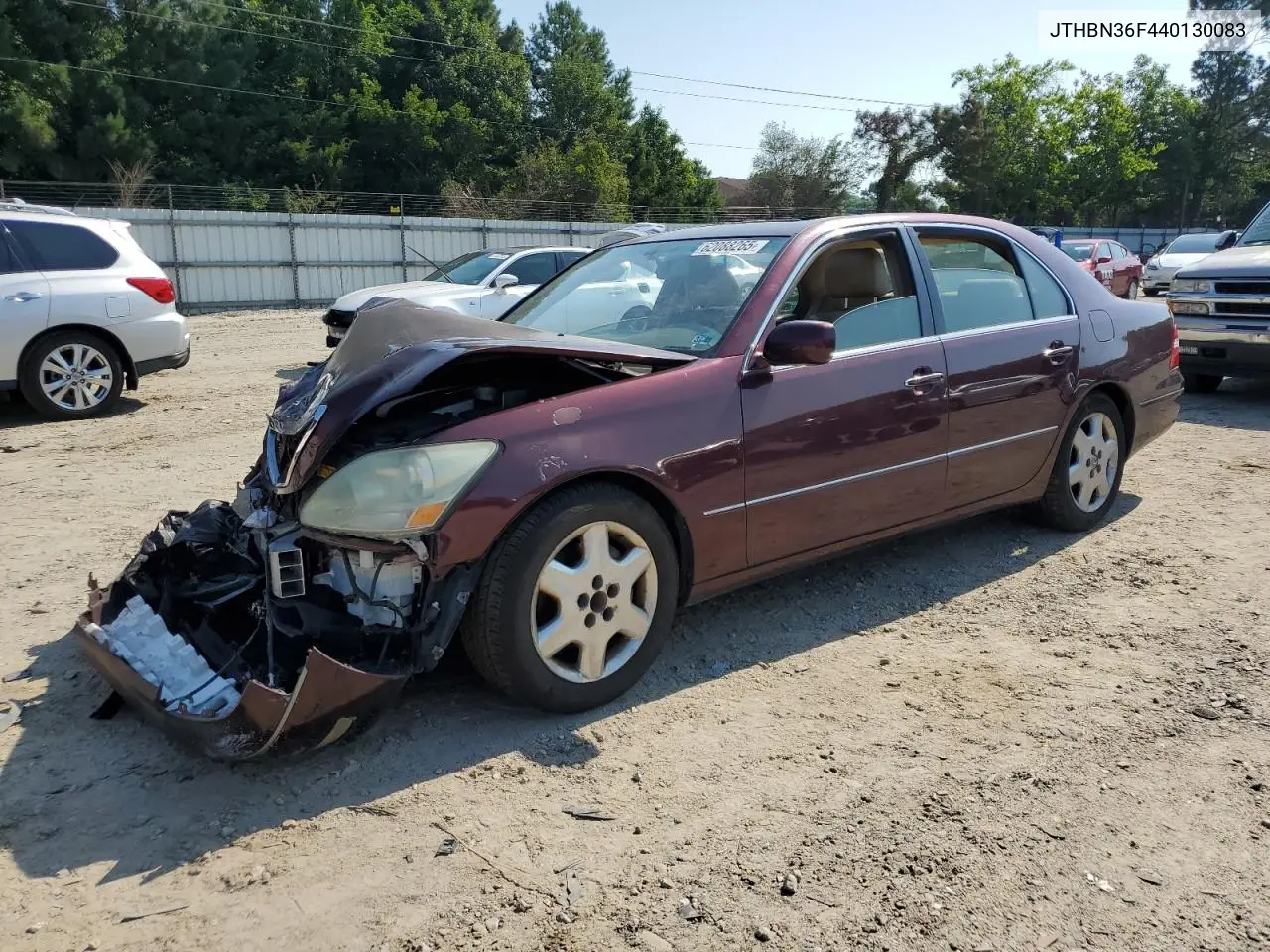 2004 Lexus Ls 430 VIN: JTHBN36F440130083 Lot: 62088265