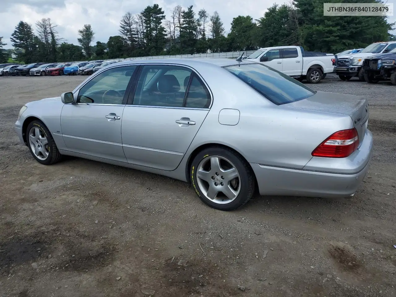 2004 Lexus Ls 430 VIN: JTHBN36F840128479 Lot: 65385145