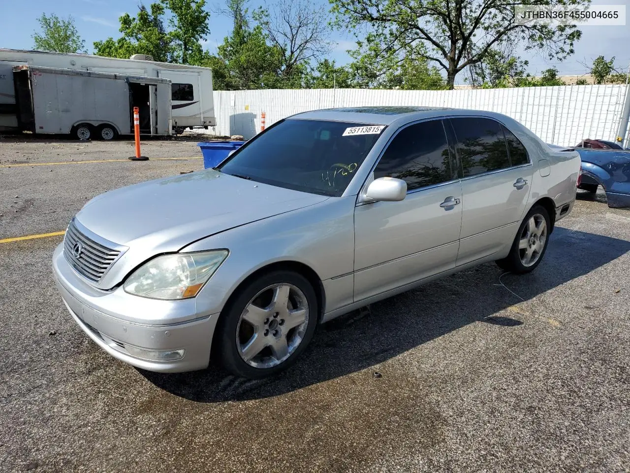 2005 Lexus Ls 430 VIN: JTHBN36F455004665 Lot: 55113815