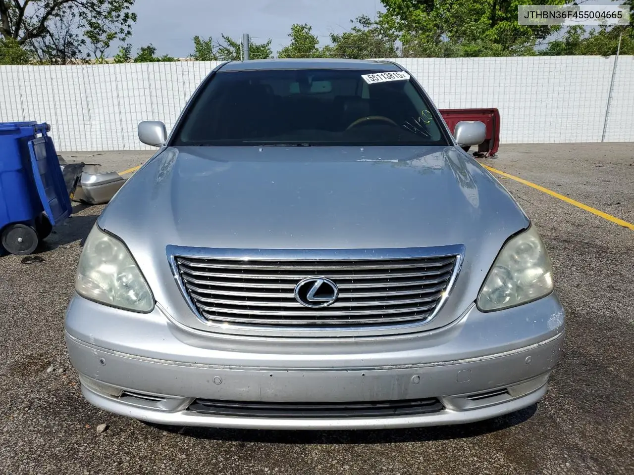 2005 Lexus Ls 430 VIN: JTHBN36F455004665 Lot: 55113815