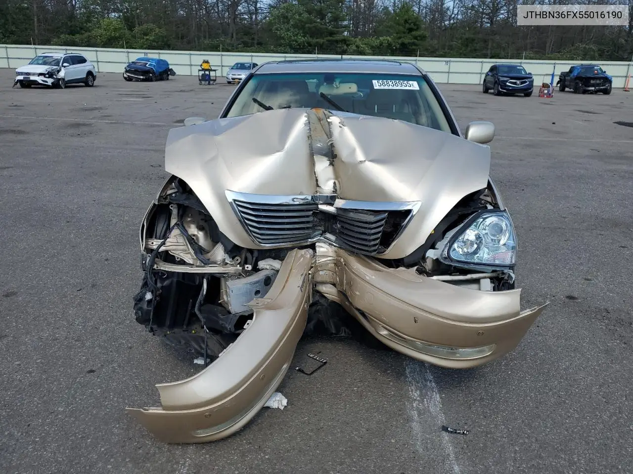 2005 Lexus Ls 430 VIN: JTHBN36FX55016190 Lot: 58838955