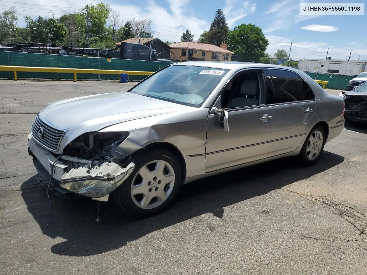 2005 Lexus Ls 430 VIN: JTHBN36F655001198 Lot: 63511905
