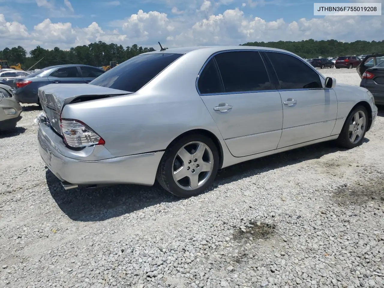 2005 Lexus Ls 430 VIN: JTHBN36F755019208 Lot: 63622405