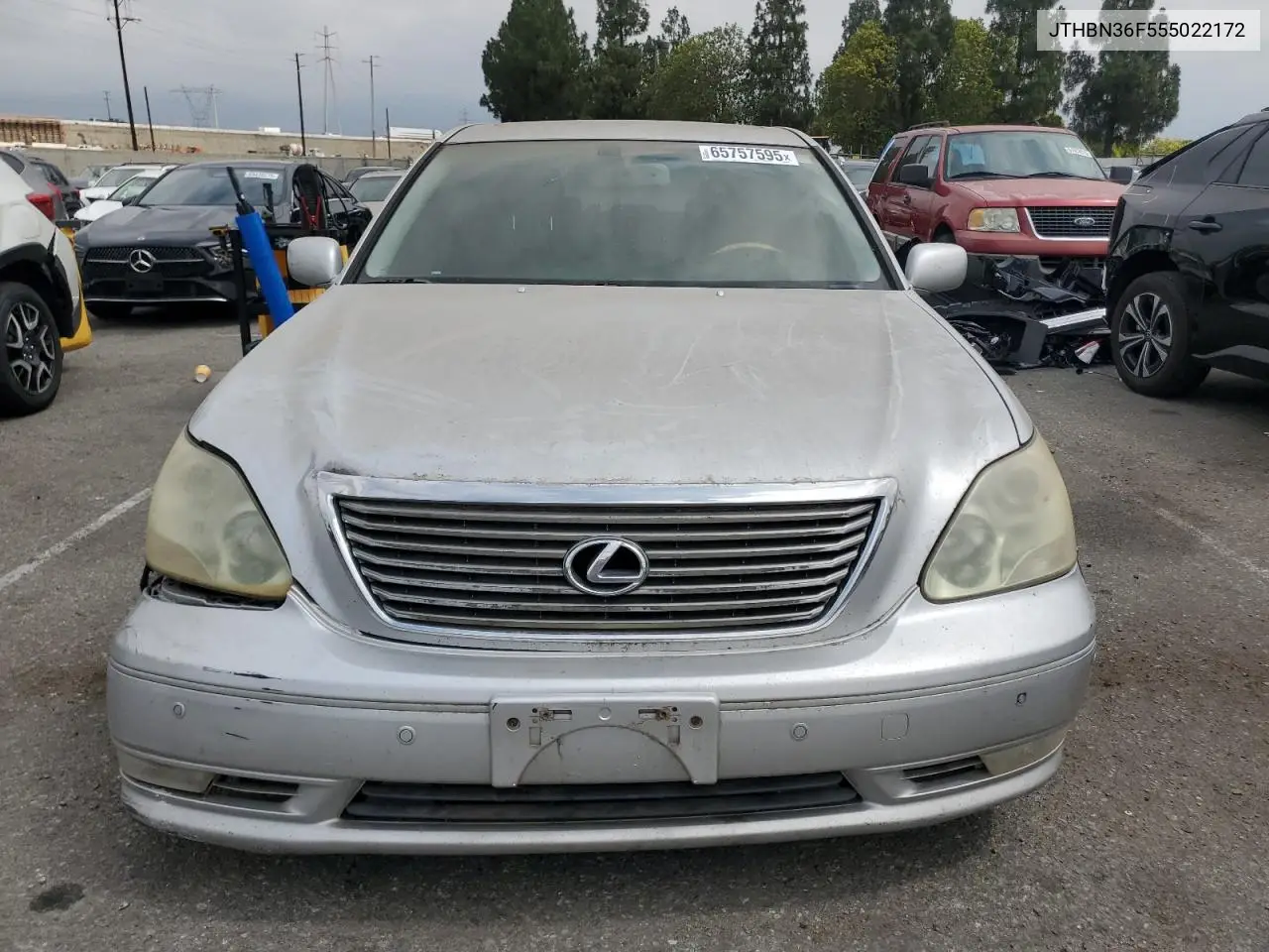 2005 Lexus Ls 430 VIN: JTHBN36F555022172 Lot: 65757595