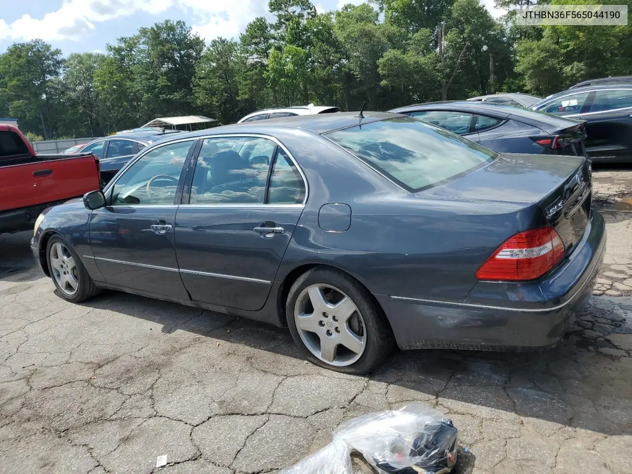 2006 Lexus Ls 430 VIN: JTHBN36F565044190 Lot: 62808475