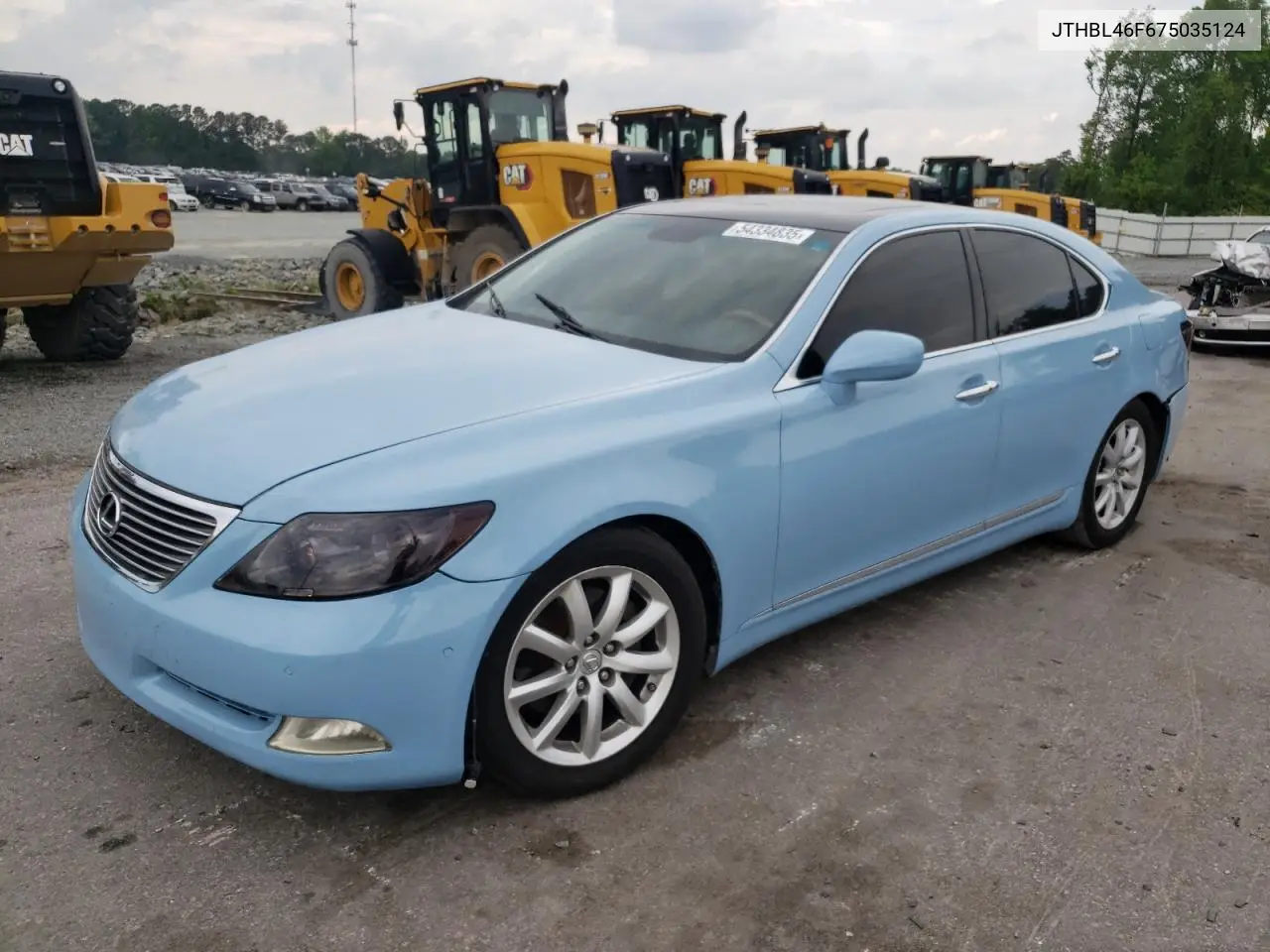 2007 Lexus Ls 460 VIN: JTHBL46F675035124 Lot: 54334835