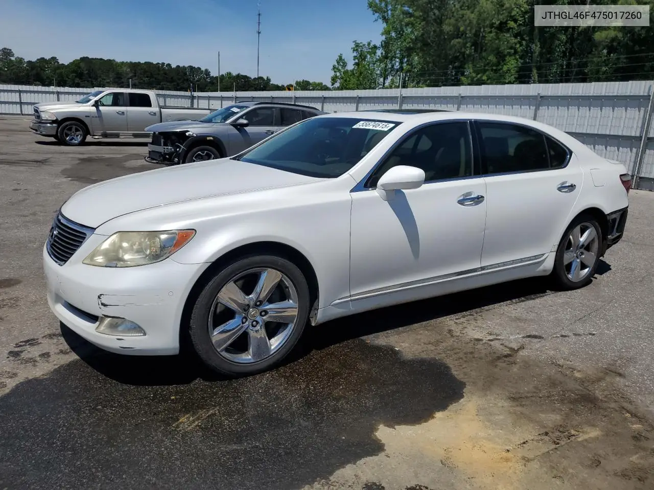2007 Lexus Ls 460L VIN: JTHGL46F475017260 Lot: 55674615