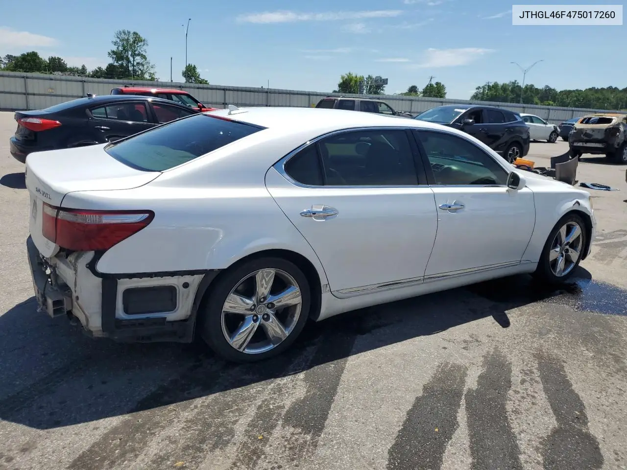 2007 Lexus Ls 460L VIN: JTHGL46F475017260 Lot: 55674615