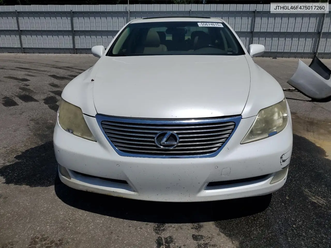 2007 Lexus Ls 460L VIN: JTHGL46F475017260 Lot: 55674615