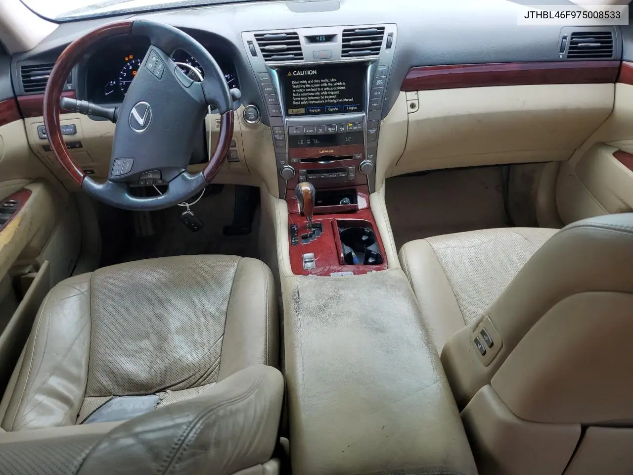 2007 Lexus Ls 460 VIN: JTHBL46F975008533 Lot: 55954265