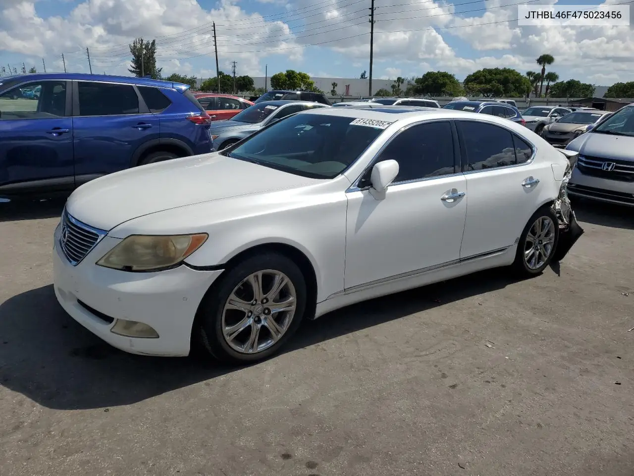 2007 Lexus Ls 460 VIN: JTHBL46F475023456 Lot: 61435205