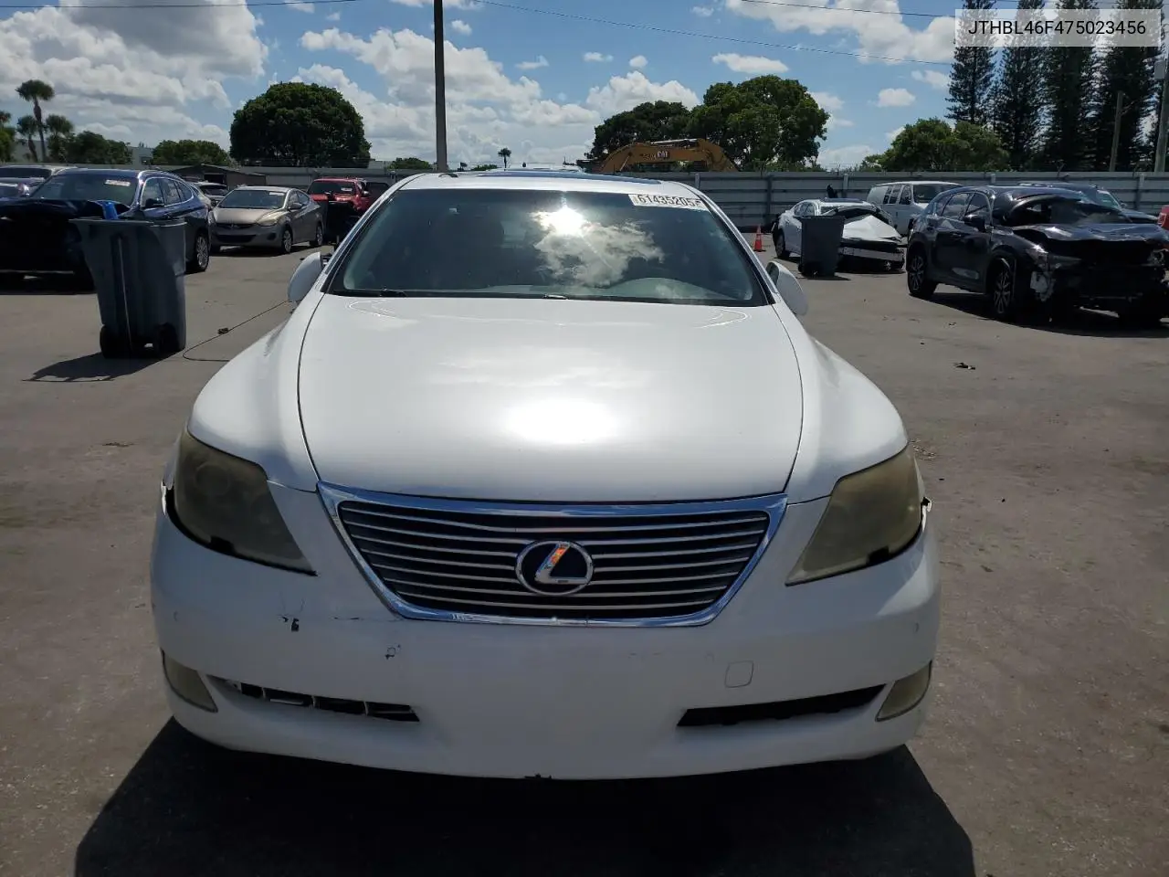 2007 Lexus Ls 460 VIN: JTHBL46F475023456 Lot: 61435205